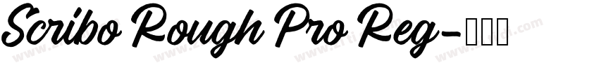 Scribo Rough Pro Reg字体转换